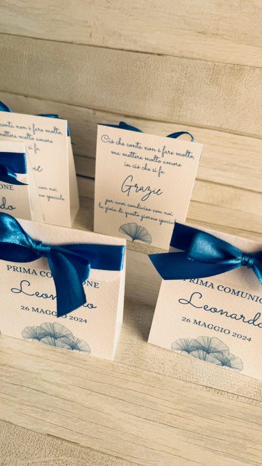 Segnaposto Comunione e Cresima – Bustina Semi Girasole o Lavanda personalizzata – Aperta ai lati