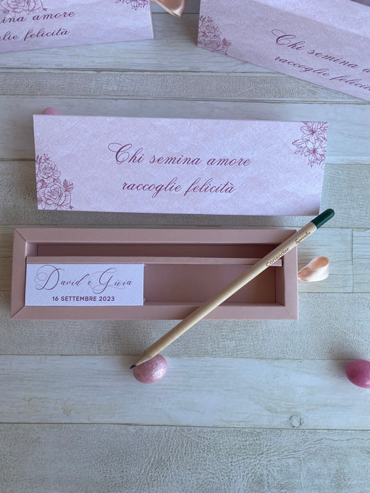 Cofanetto regalo personalizzato per Comunione-Cresima con Matita Seminabile