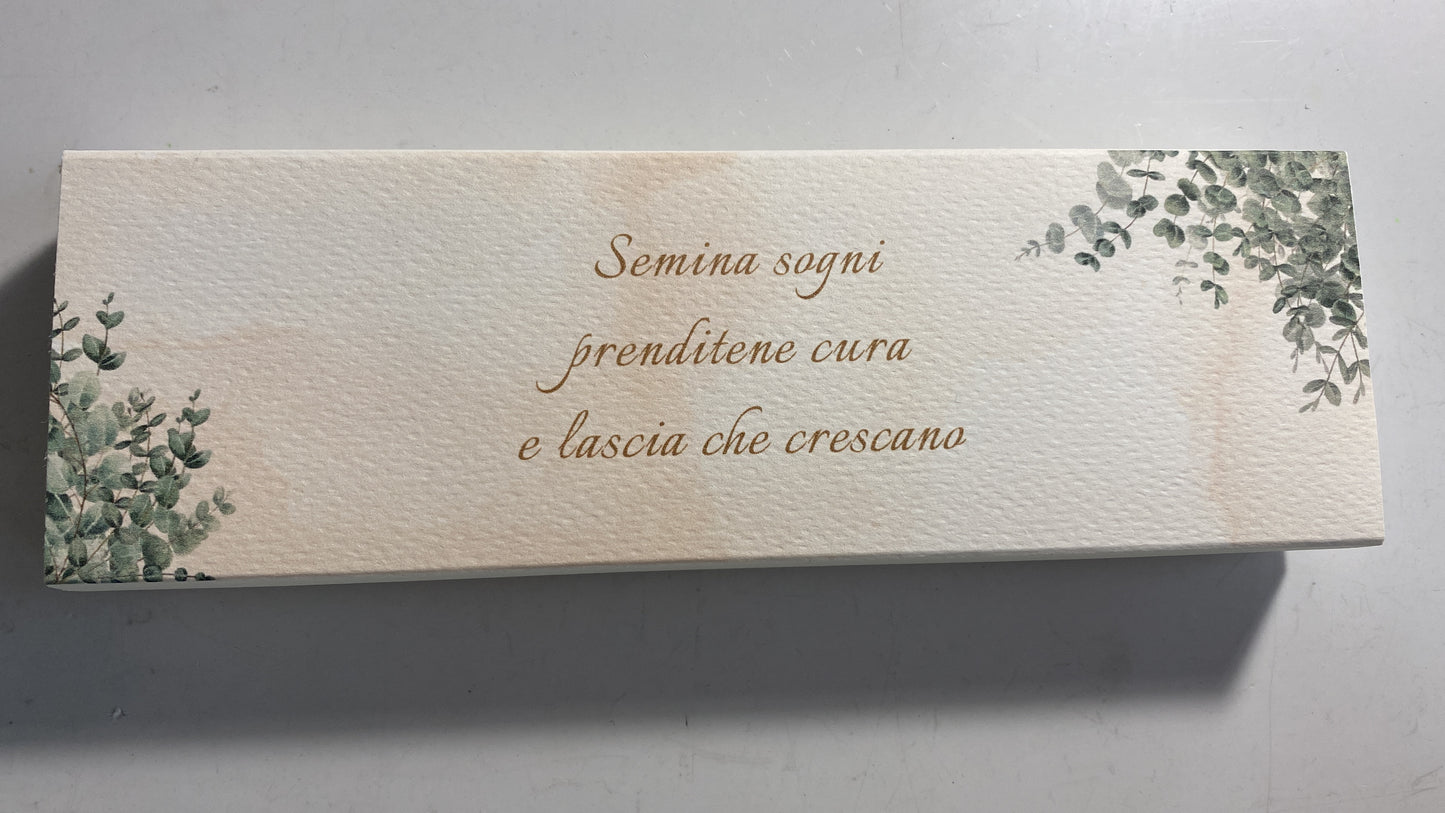 Cofanetto regalo personalizzato per Laurea con Matita Seminabile