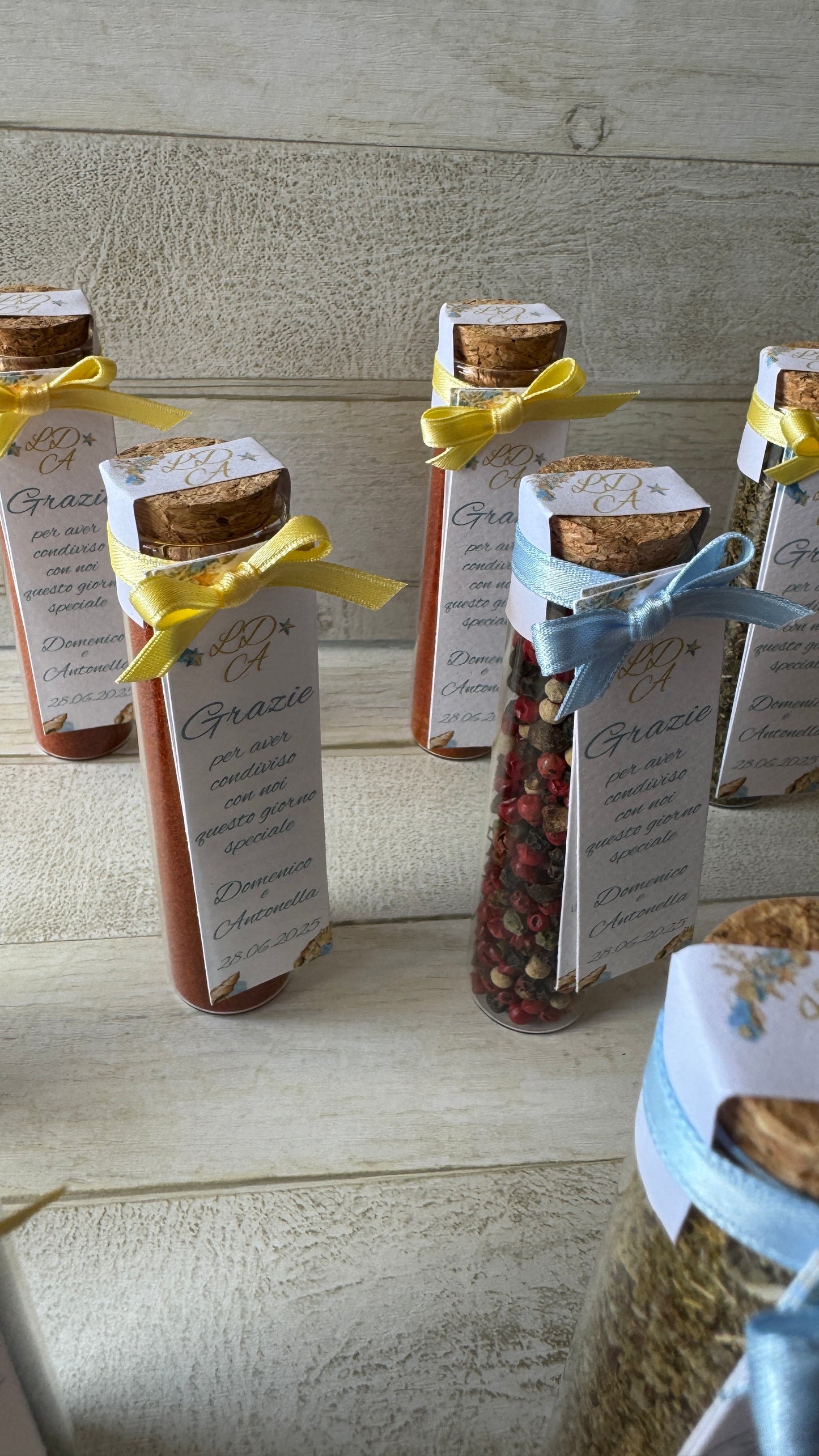 Segnaposto Matrimonio – Provetta Grande in Vetro con Spezie