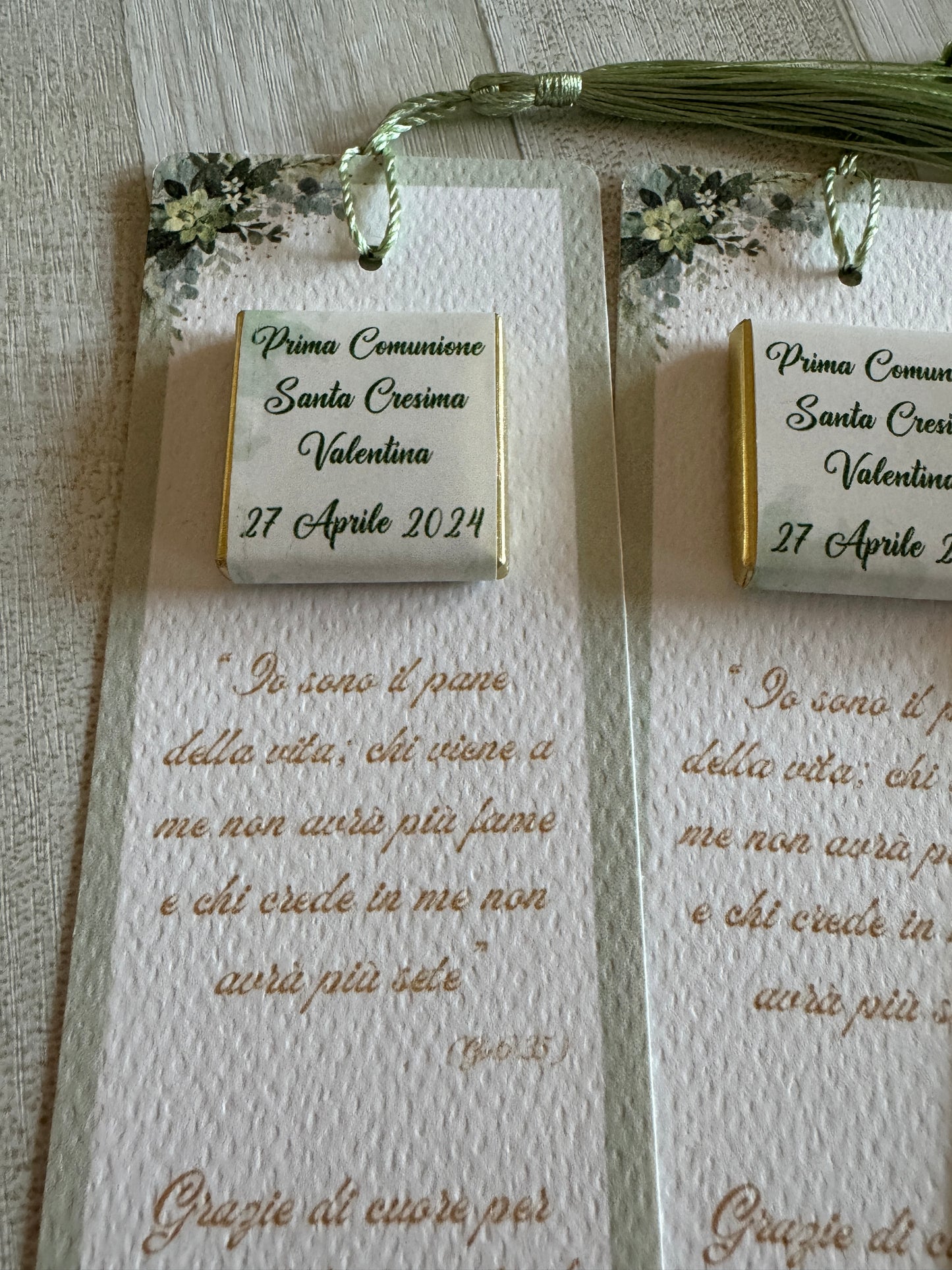 Segnaposto con cioccolatini personalizzabili