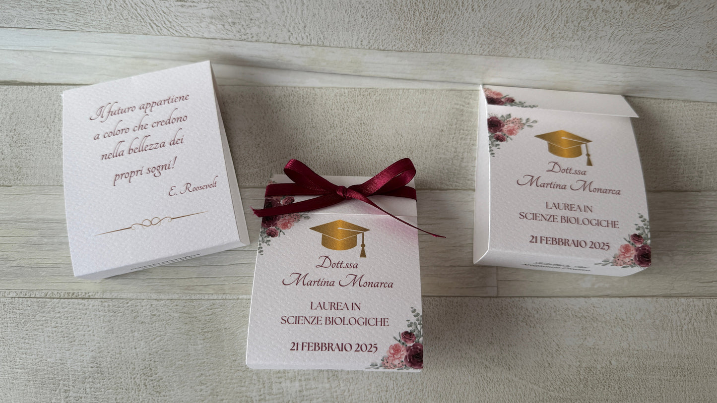 Porta confetti a bustina personalizzata Laurea