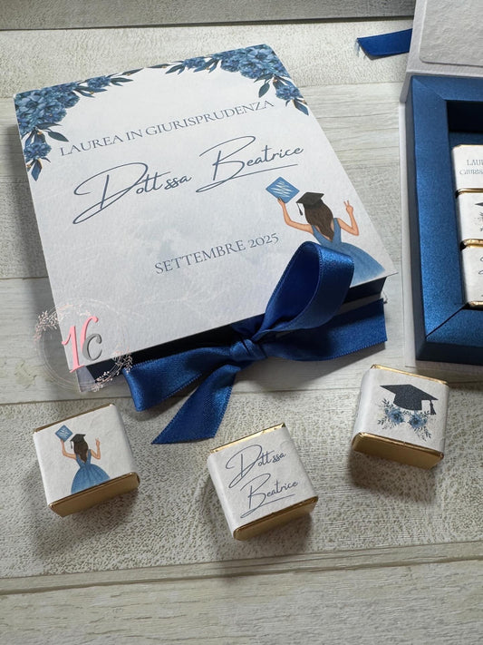 Scatola con cioccolatini personalizzabile - 25x25mm