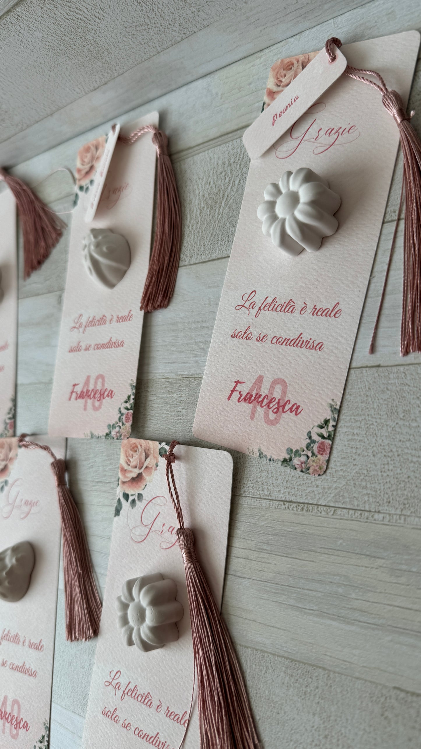 Segnaposto "giadino fiorito" personalizzato Comunione & Cresima