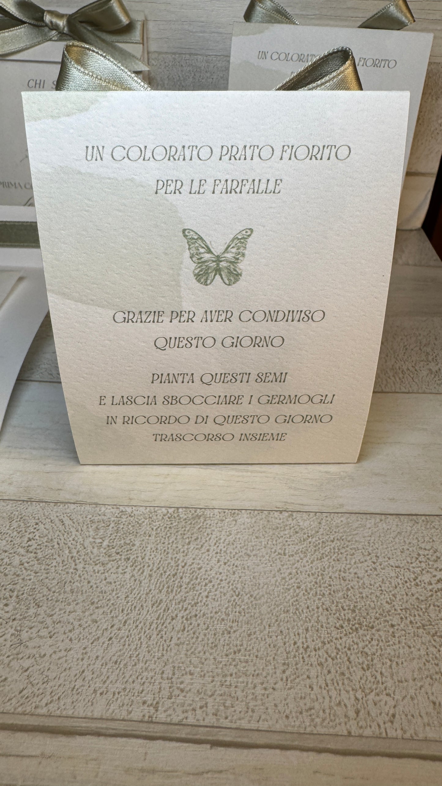Bustina personalizzata con semi Fiori o Erbe e confetti (aperta ai lati)