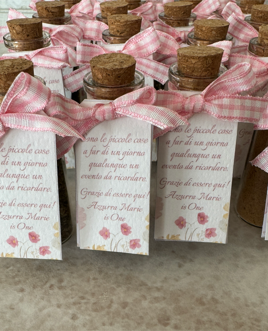 Segnaposto con spezie in provetta personalizzata Nascita&Battesimo