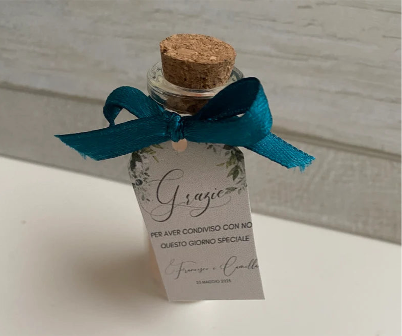 Segnaposto con spezie in provetta personalizzata Comunione-Cresima