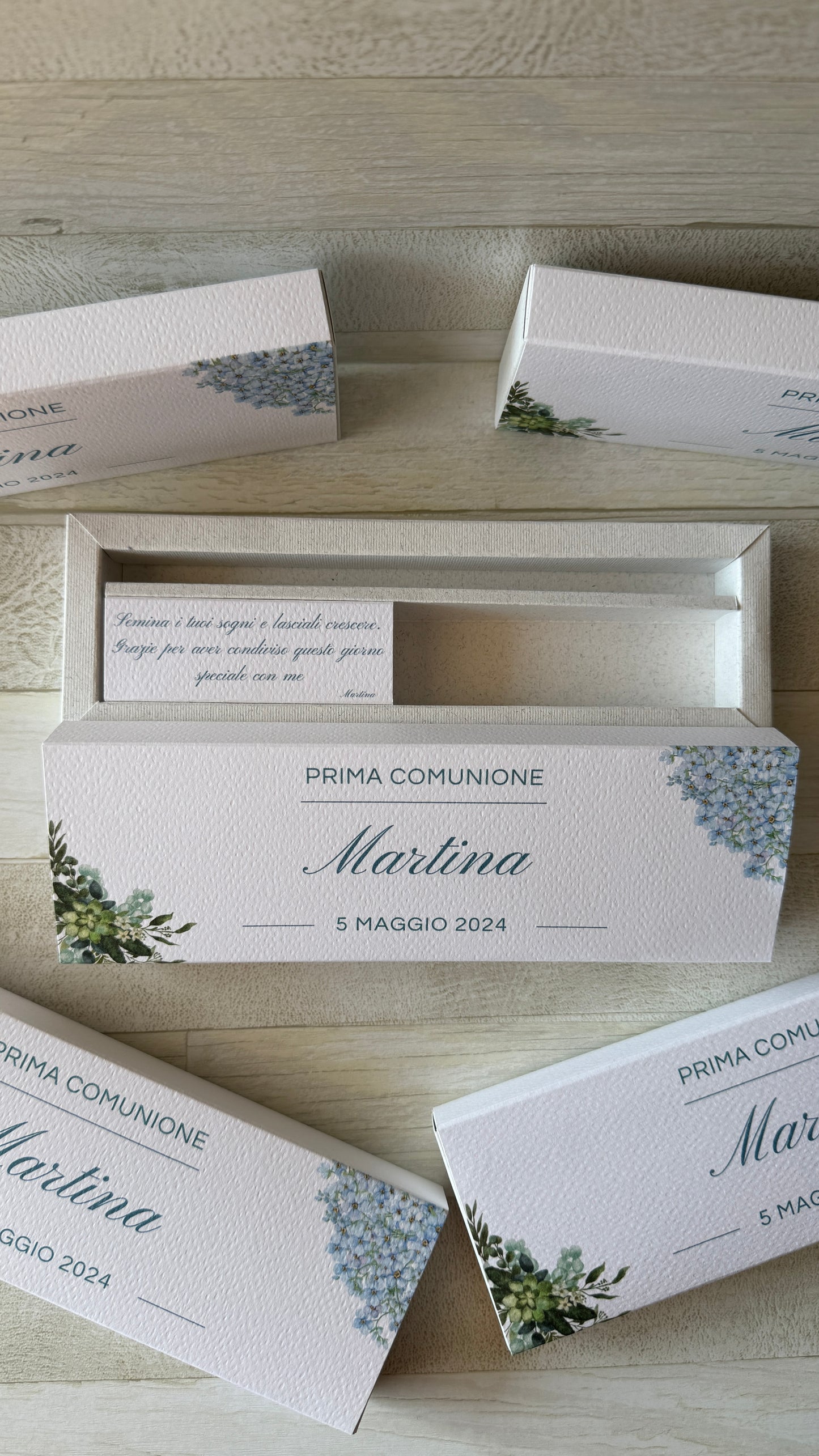 Cofanetto regalo personalizzato per Comunione-Cresima porta matita o penna