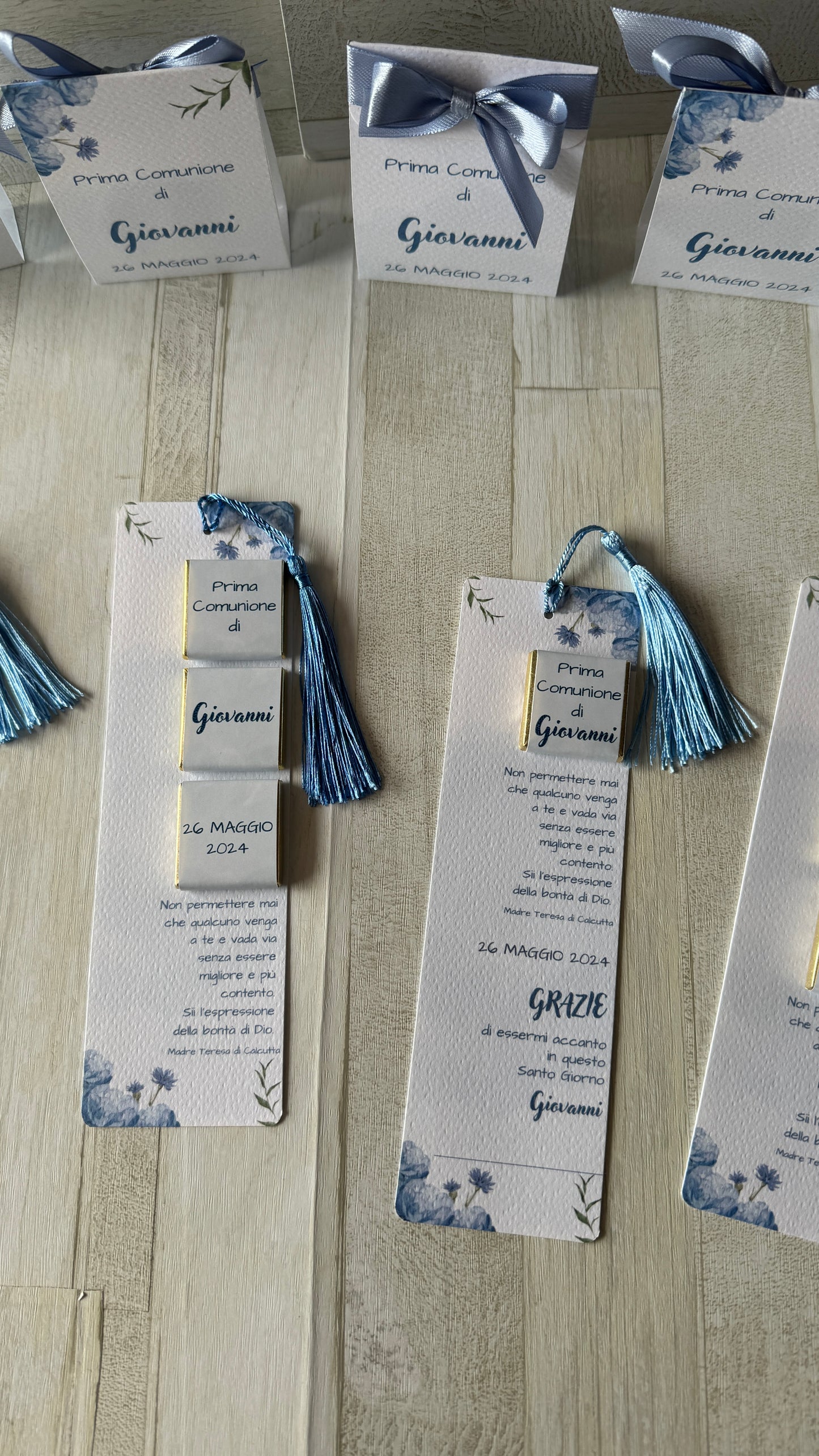 Segnaposto con cioccolatini personalizzabili
