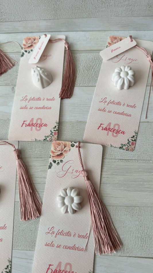 Segnaposto "giadino fiorito" personalizzato Comunione & Cresima