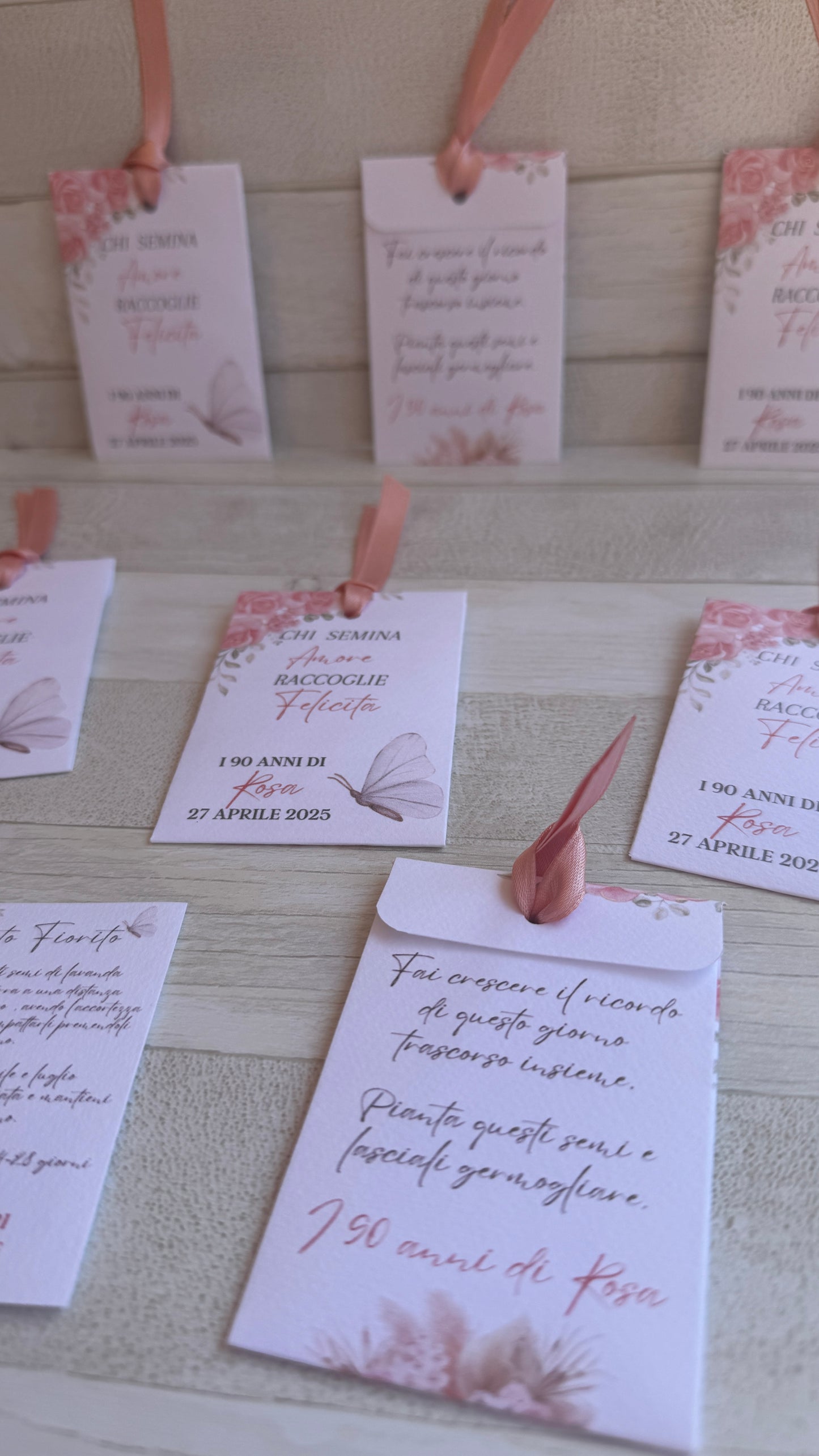 Segnaposto in bustina personalizzata con semi "Fiori" - specifici su richiesta