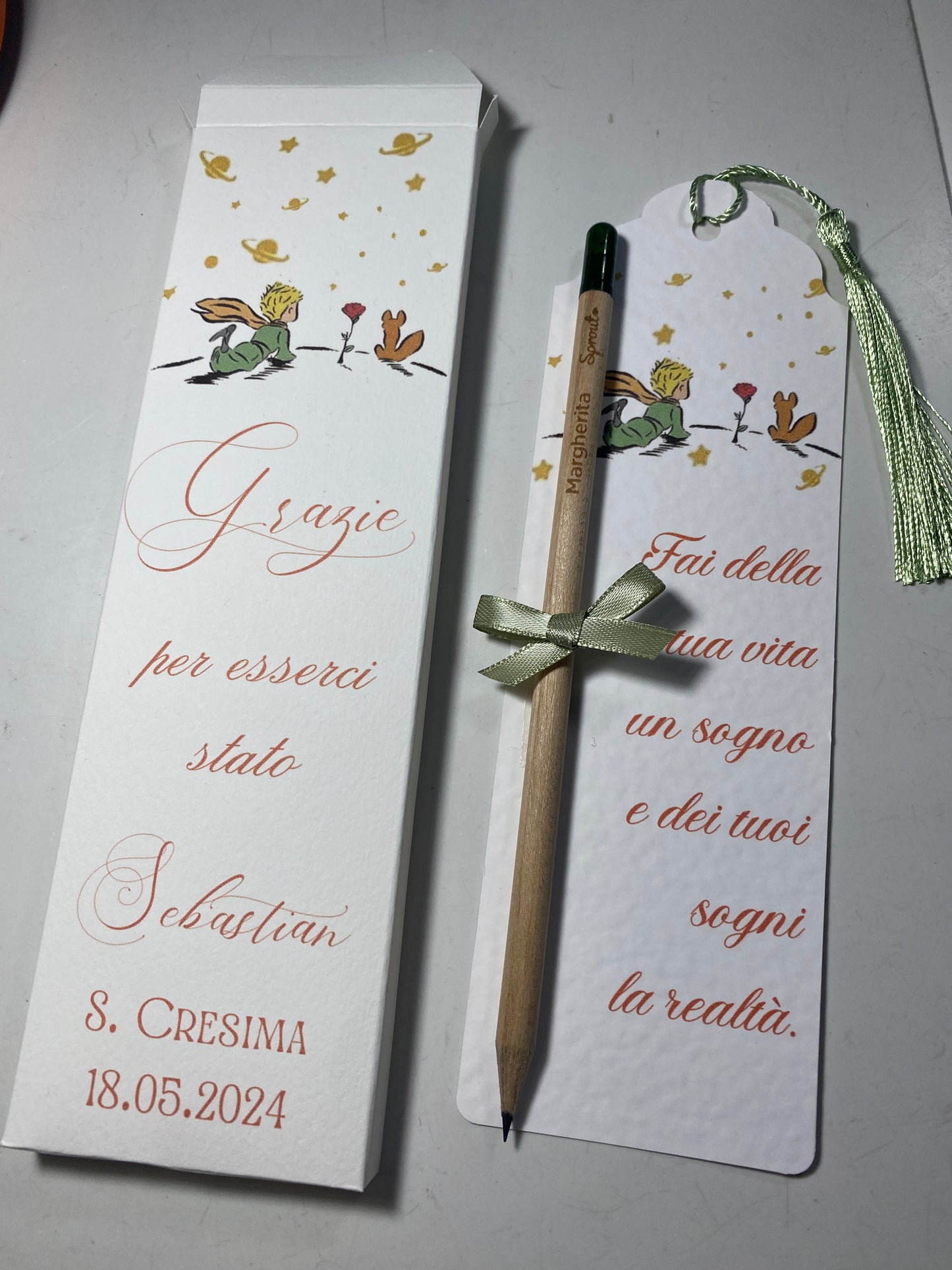 Segnalibro Personalizzato Comunione-Cresima con Matita Seminabile