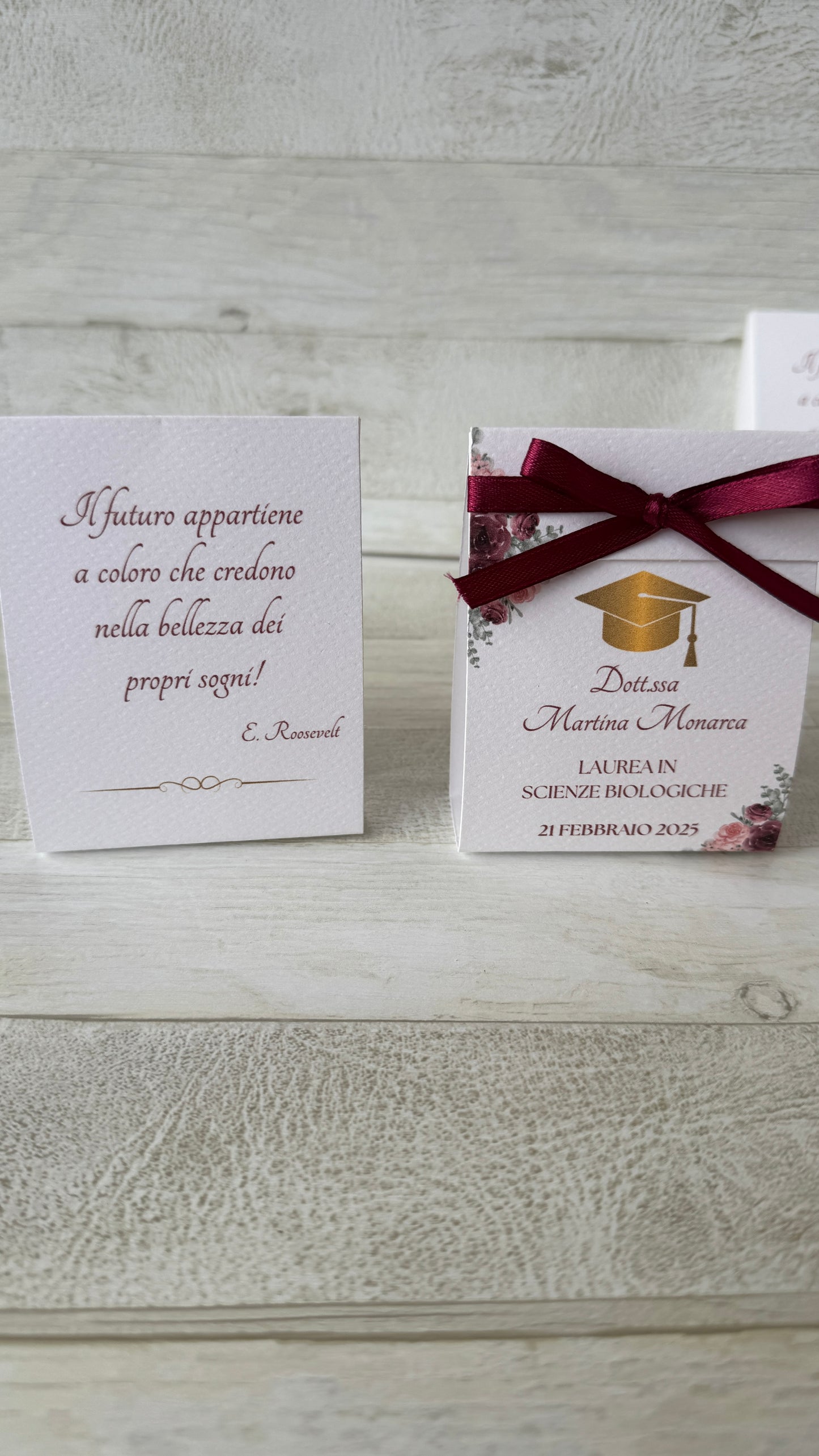 Porta confetti a bustina personalizzata Laurea