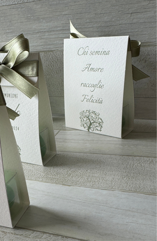 Porta confetti a bustina personalizzata Comunione-Cresima