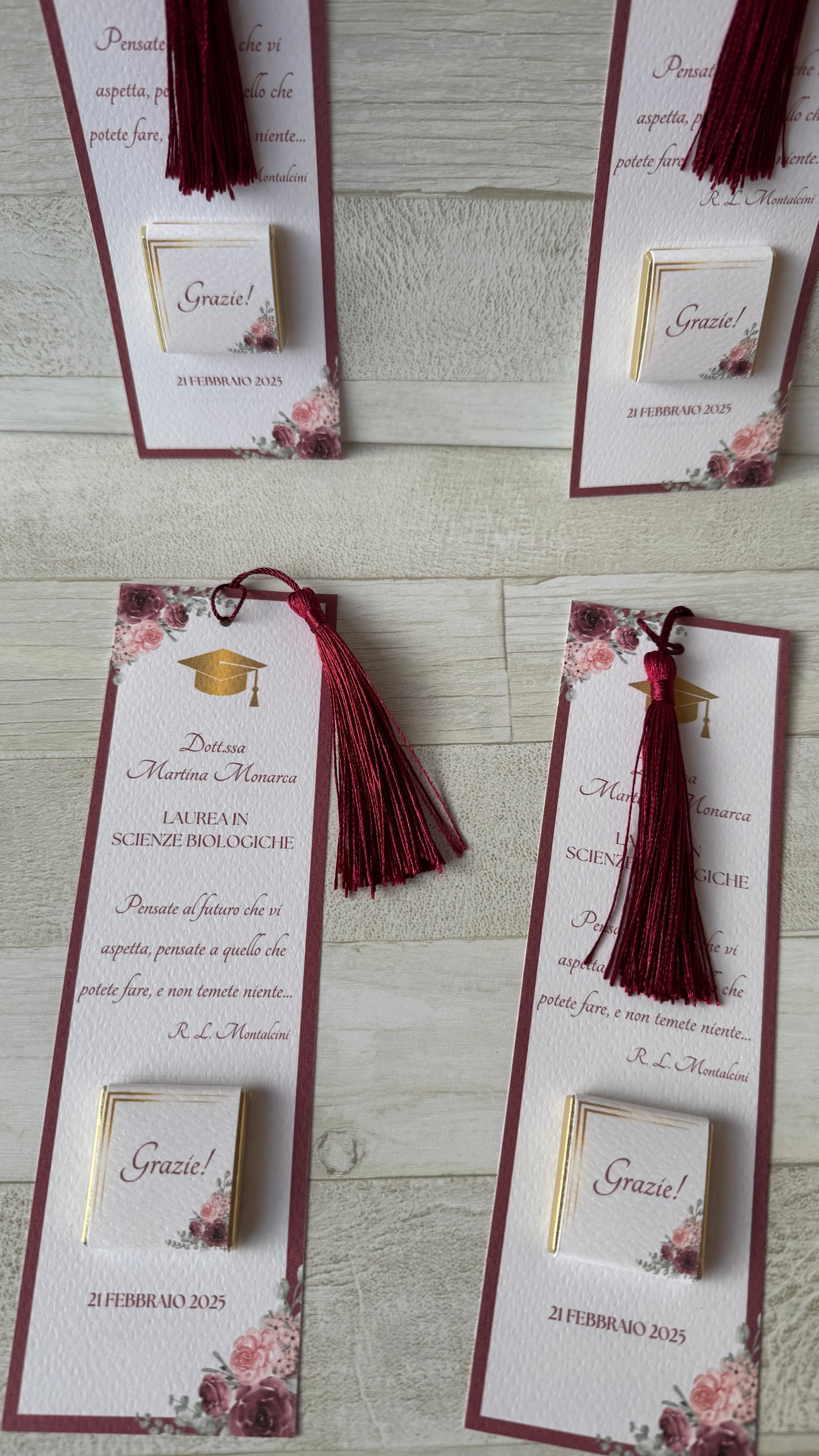 Segnaposto Laurea - Segnalibro con Cioccolatini Personalizzati