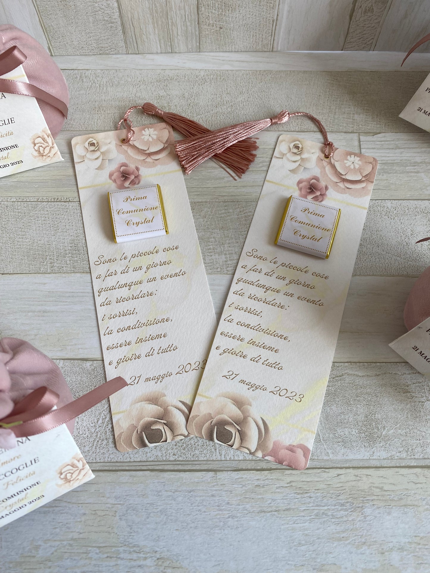 Segnaposto con cioccolatini personalizzabili