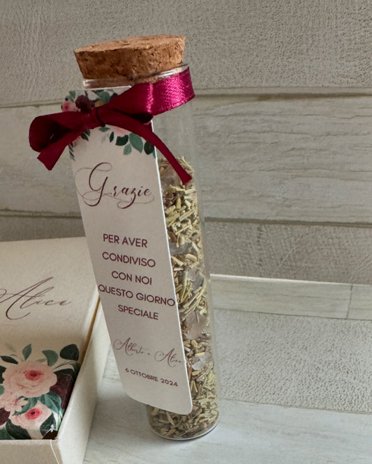 Segnaposto con spezie personalizzabile