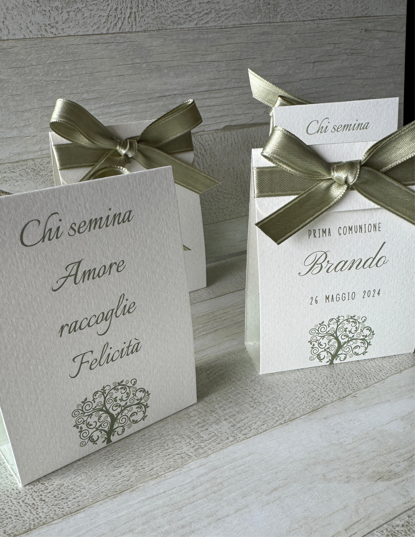 Porta confetti a bustina personalizzata Comunione-Cresima