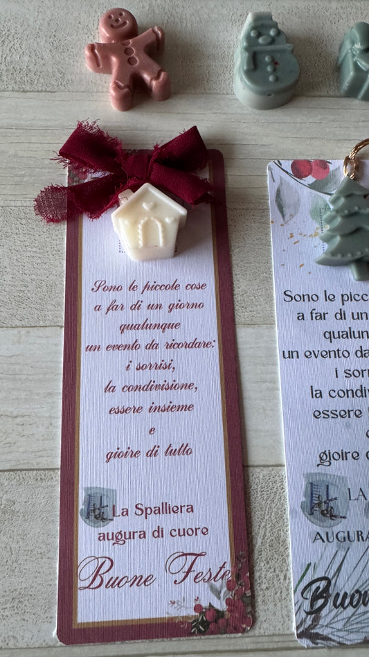 Segnaposto Natale – Segnalibro con Profumatore in Cera di Soia