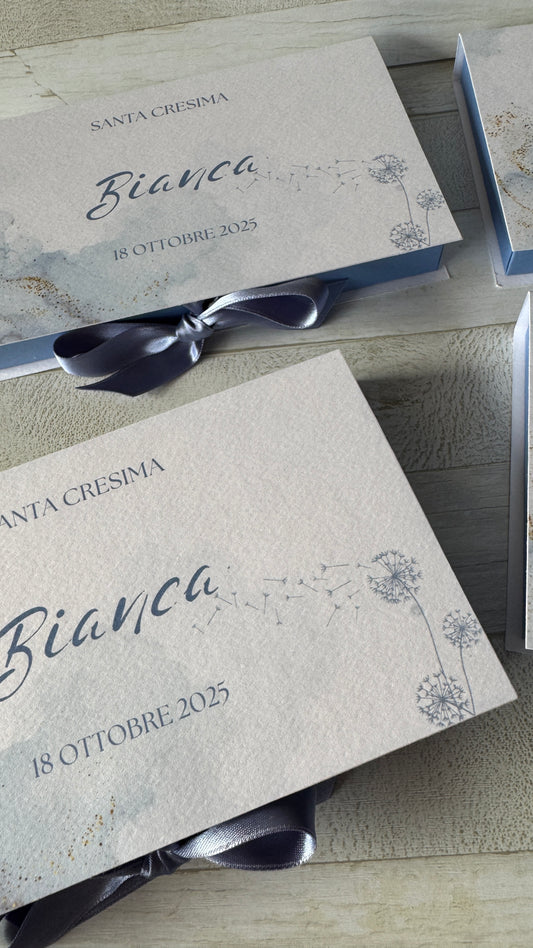 Bomboniera Comunione e Cresima – Cofanetto a Libro con Set di 3 Spezie