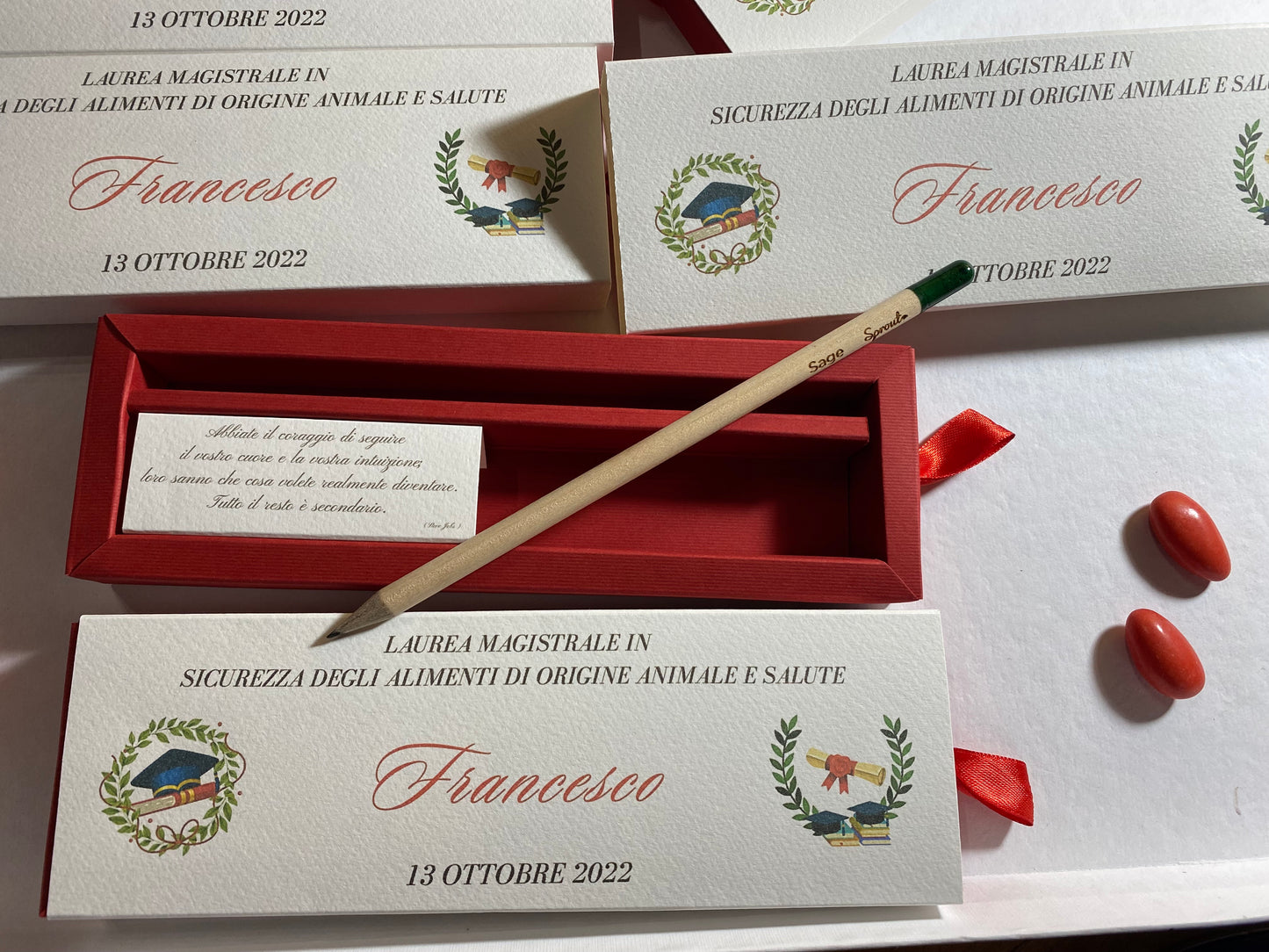 Cofanetto regalo personalizzato per Laurea con Matita Seminabile