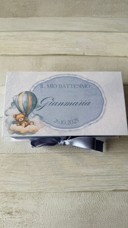 Bomboniera Battesimo con Orsetto Cuore Profumato in Cera di Soia – a Libro