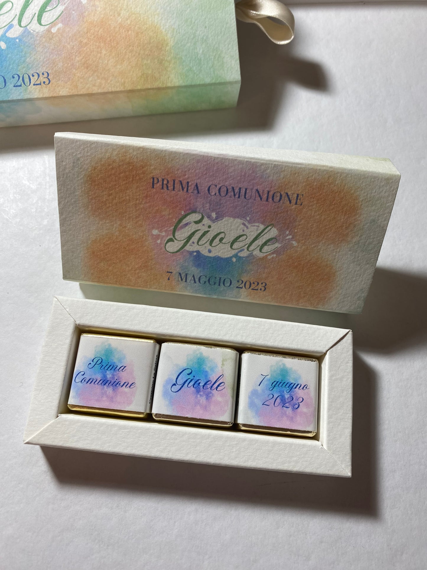 Scatola con cioccolatini personalizzabile - 25x25mm