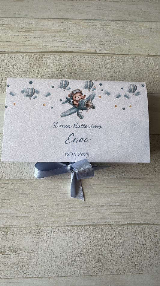 Bomboniera Battesimo con Orsetto Profumatore in Cera di Soia – Modello a Libro