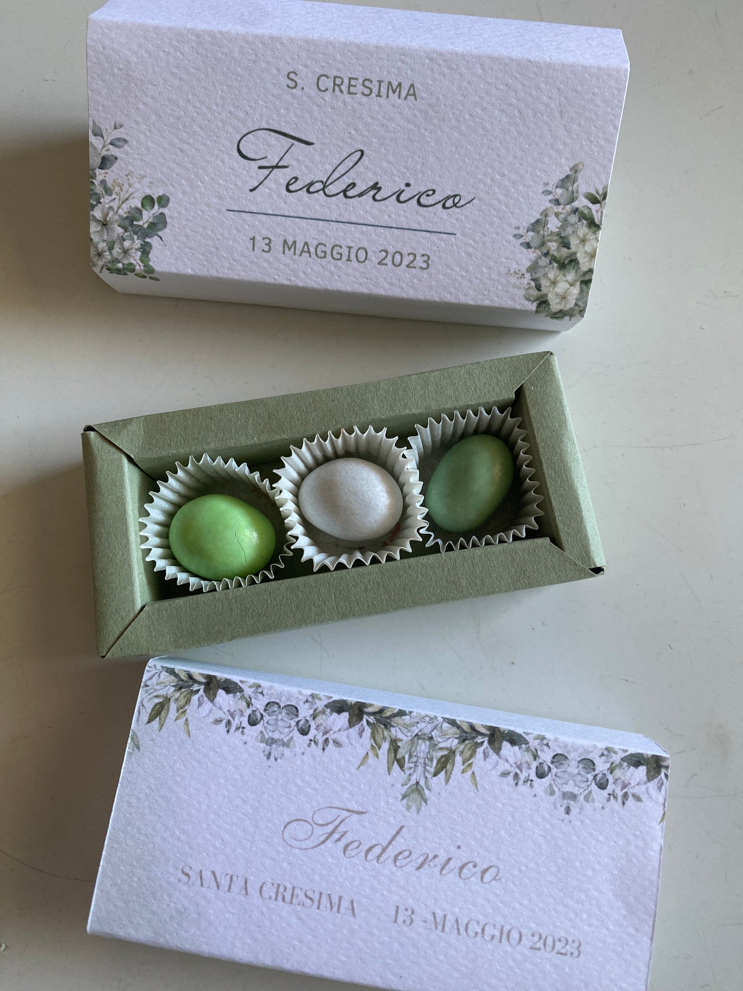 Porta confetti in scatola degustazione personalizzabile - (cm 14x3x2)