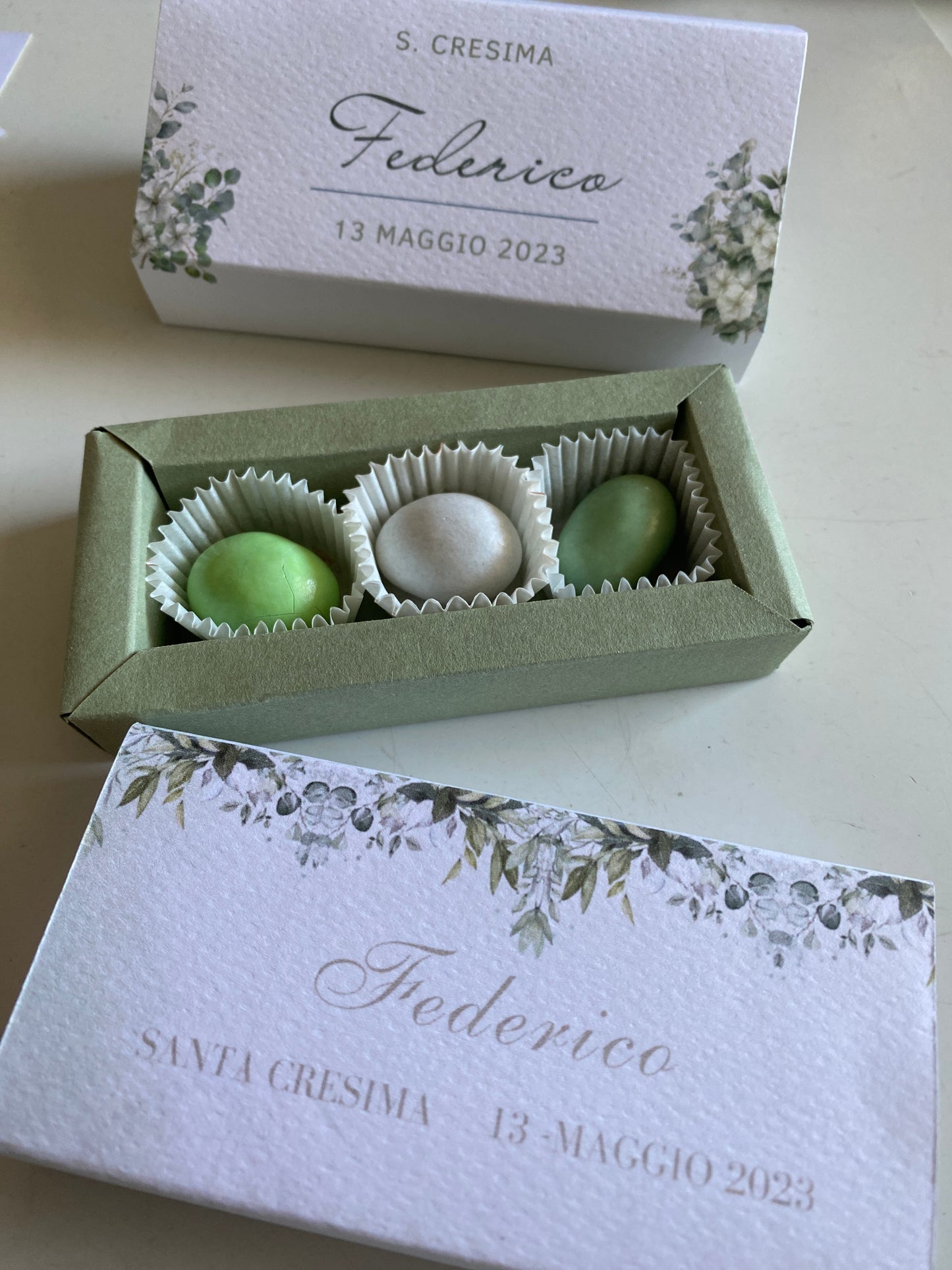 Porta confetti in scatola degustazione personalizzabile - (cm 14x3x2)