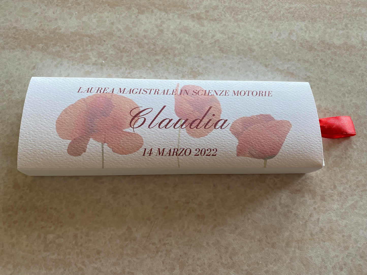 Cofanetto regalo personalizzato porta matita o penna per Laurea