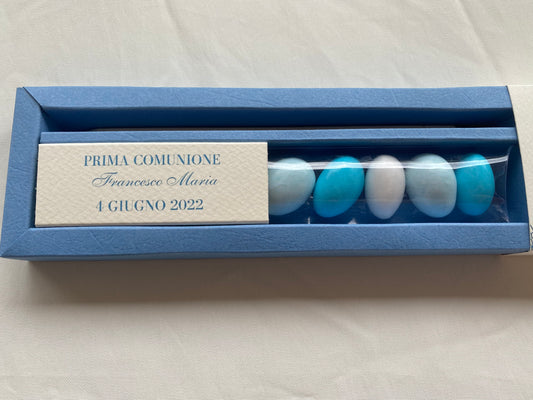 Cofanetto regalo personalizzato per Comunione-Cresima con Matita Seminabile e Confetti