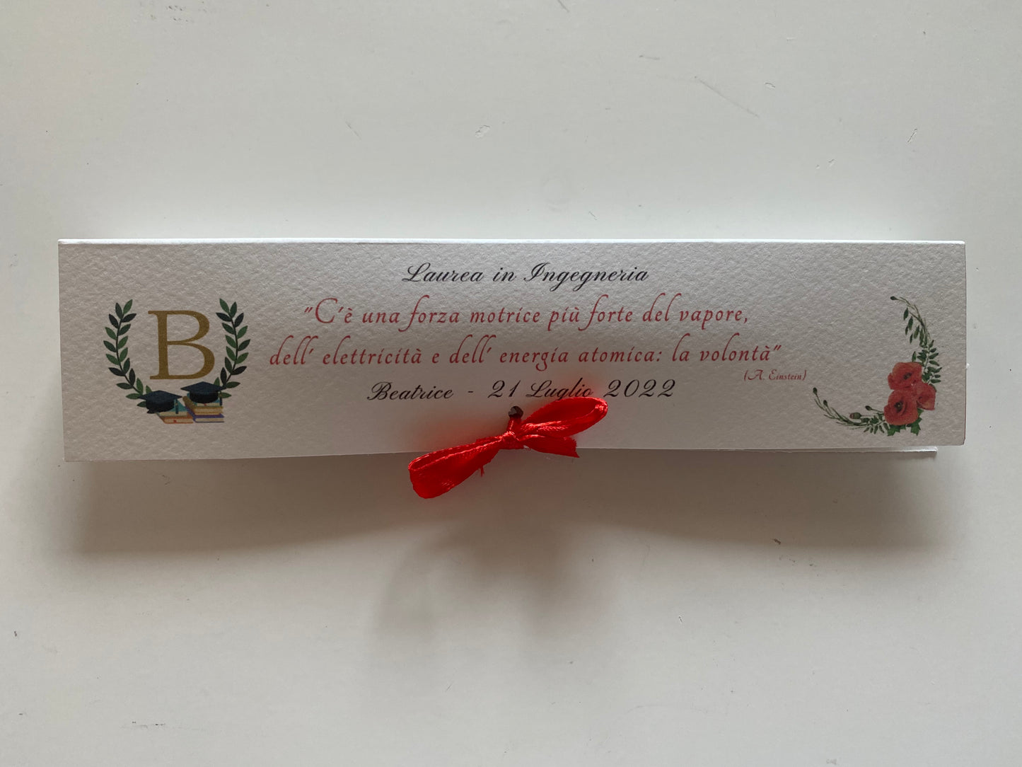 Confezione regalo porta Matita Seminabile personalizzata per Laurea