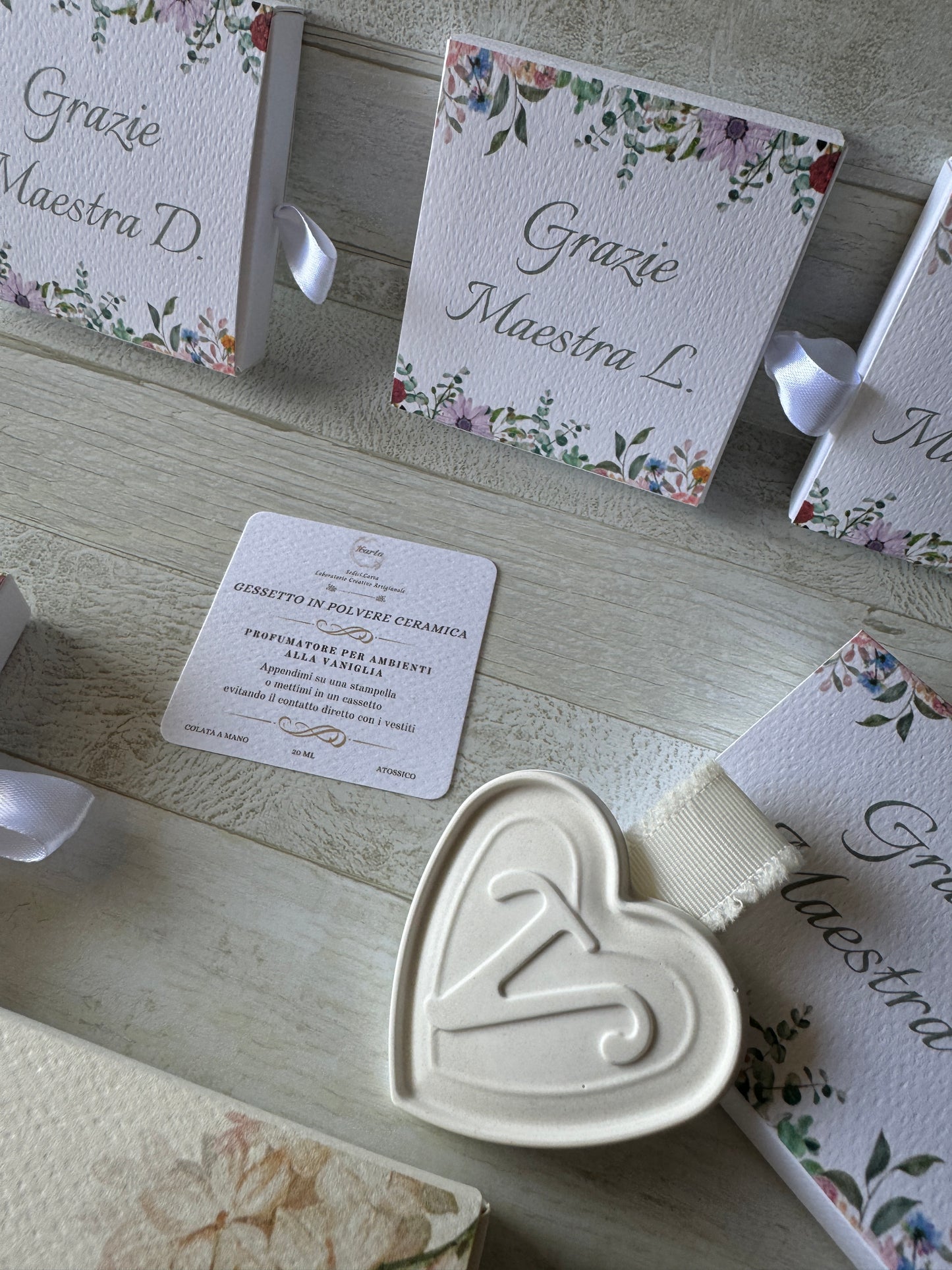 Cuore in polvere di ceramica in confezione regalo