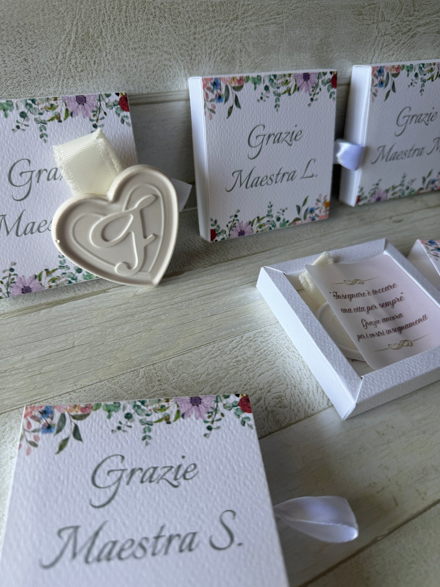 Cuore in polvere di ceramica in confezione regalo