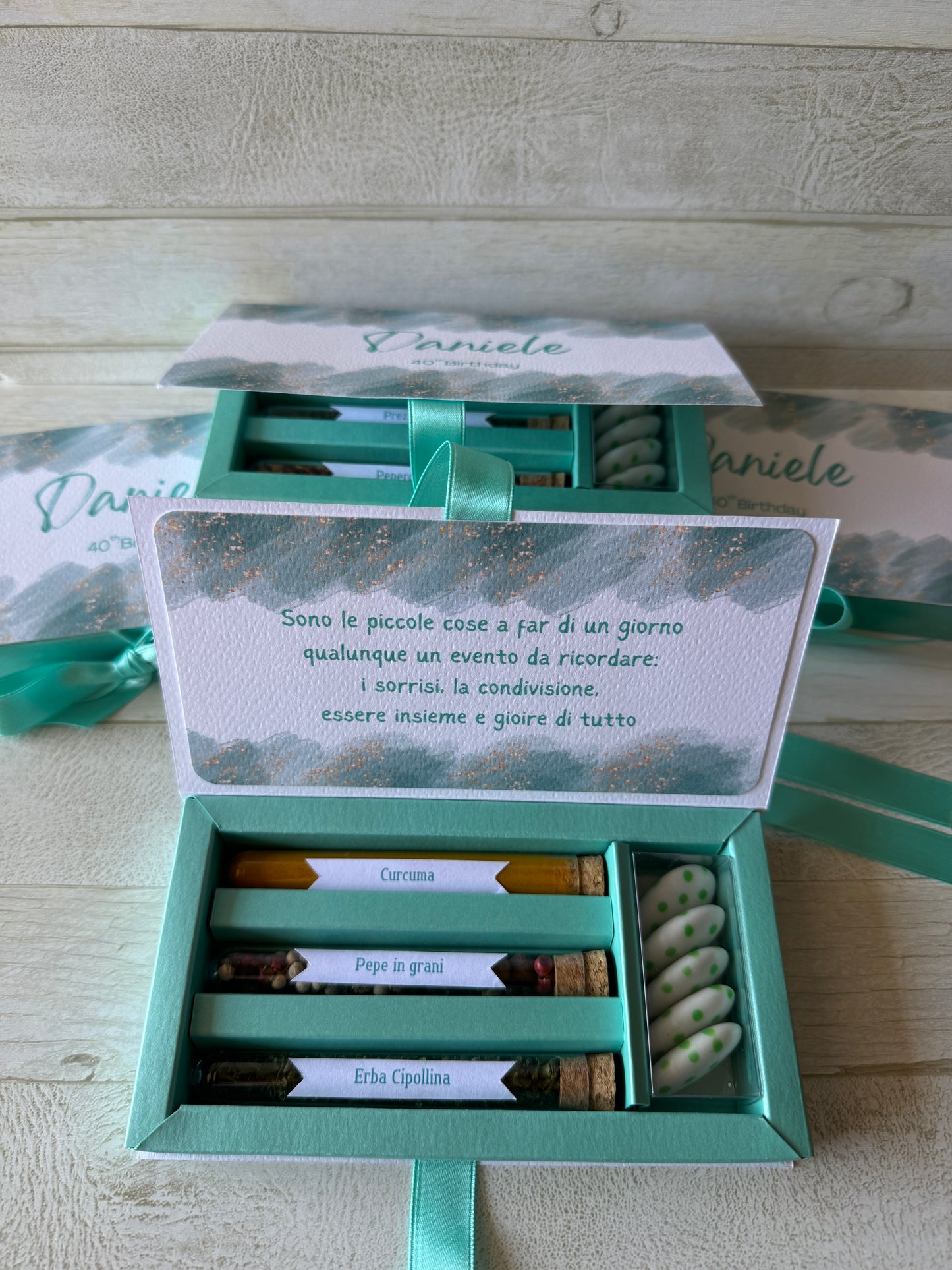 Cofanetto regalo personalizzato con set di 3 di spezie