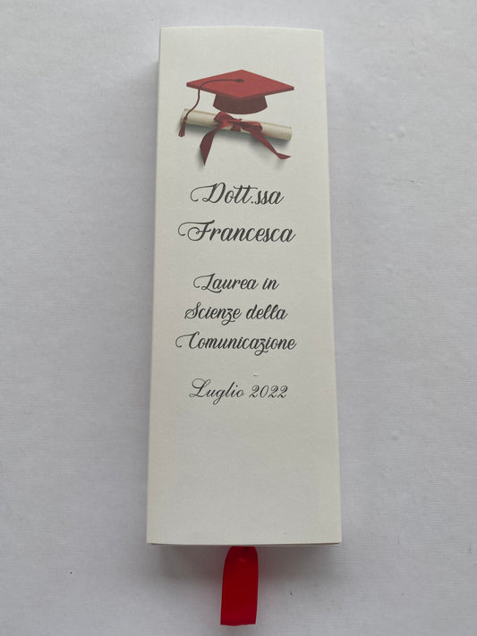 Cofanetto regalo personalizzato con Segnalibro e Matita Seminabile per Laurea