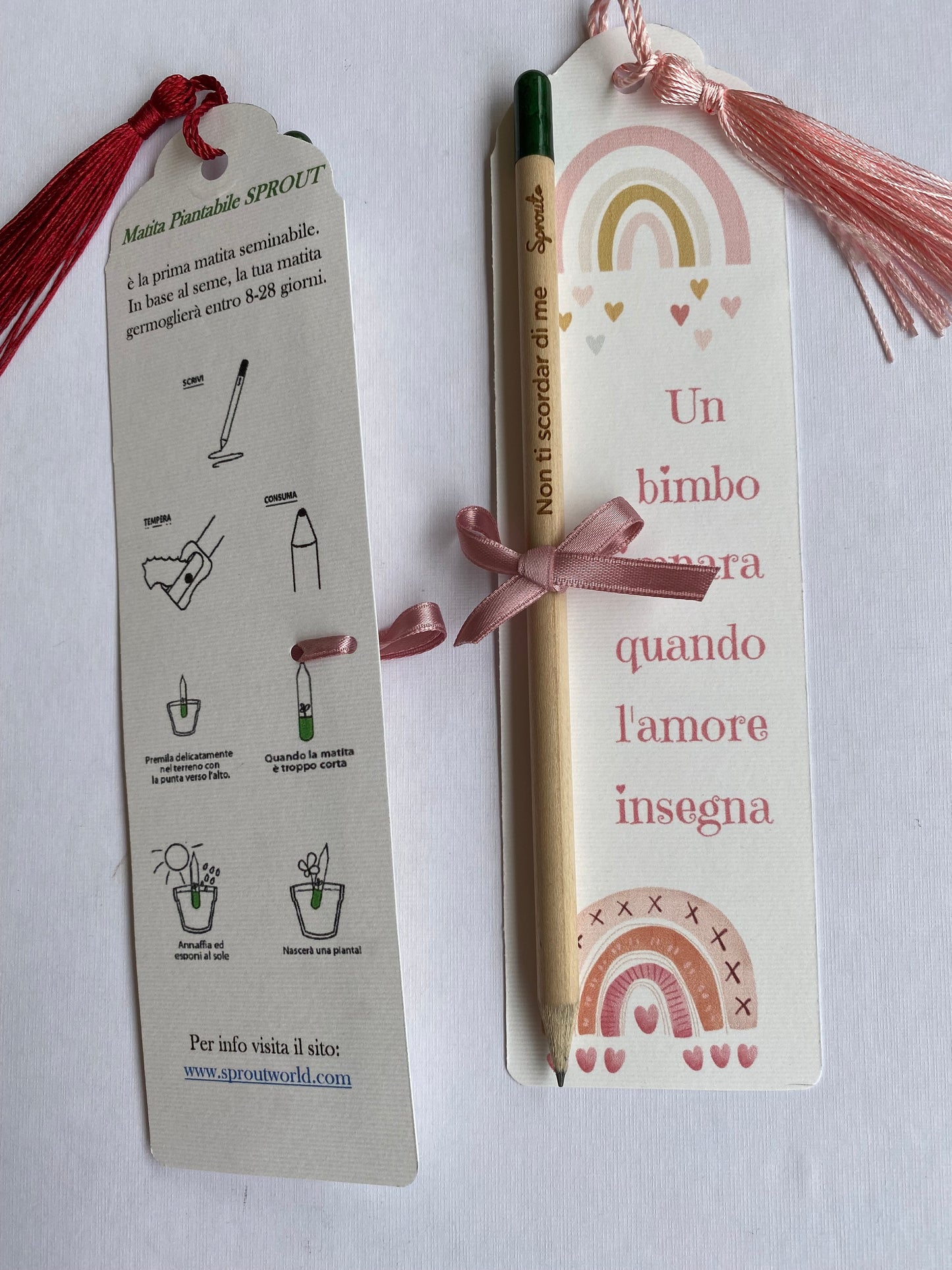 Segnalibro Personalizzato per Maestre con Matita Seminabile e astuccio