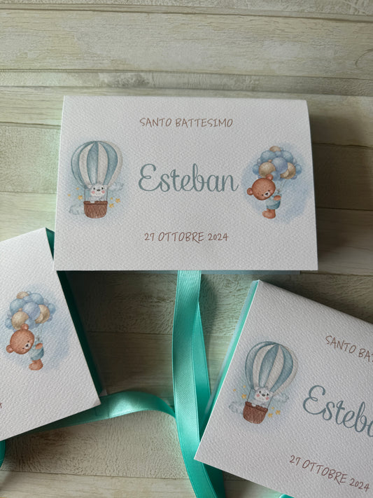 Bomboniera Battesimo – Cofanetto a Libro con Set di 5 Spezie