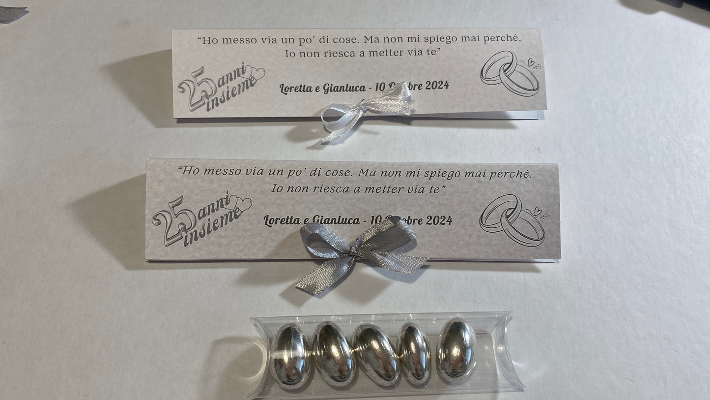 Confezione regalo porta Matita Seminabile personalizzata per Anniversario Nozze