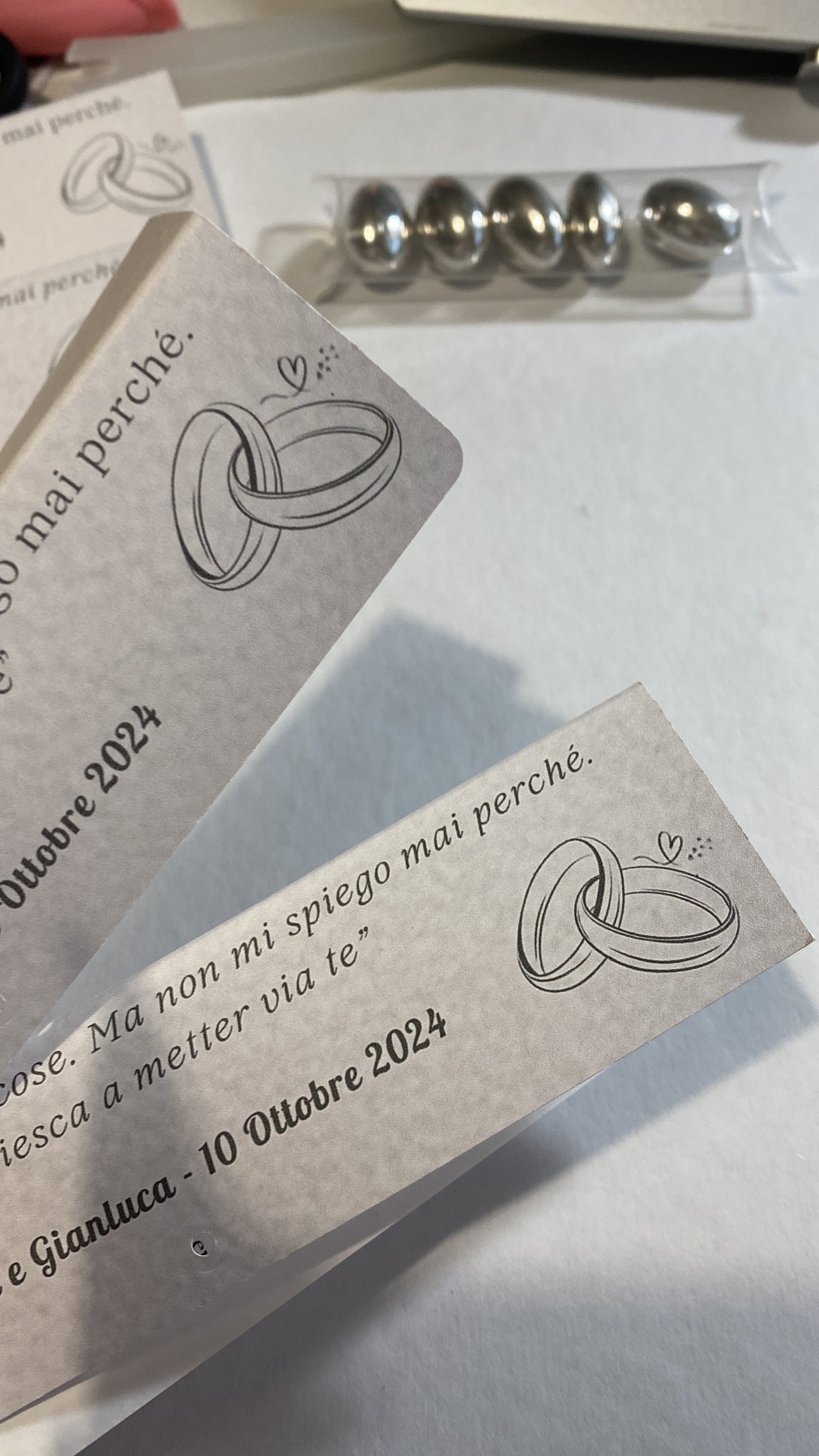 Bomboniera Anniversario Nozze con Matita Seminabile – Astuccio Pieghevole