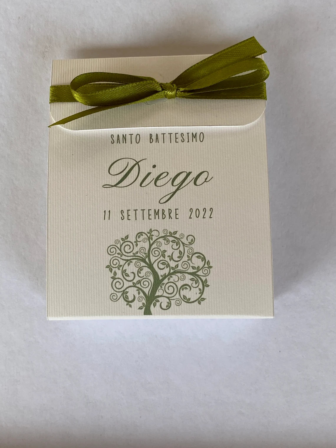 Porta confetti a bustina personalizzata Battesimo& Nascita