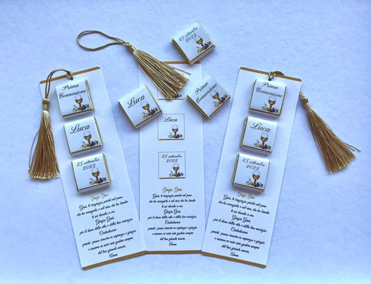Segnaposto con cioccolatini personalizzabili - 33x33mm