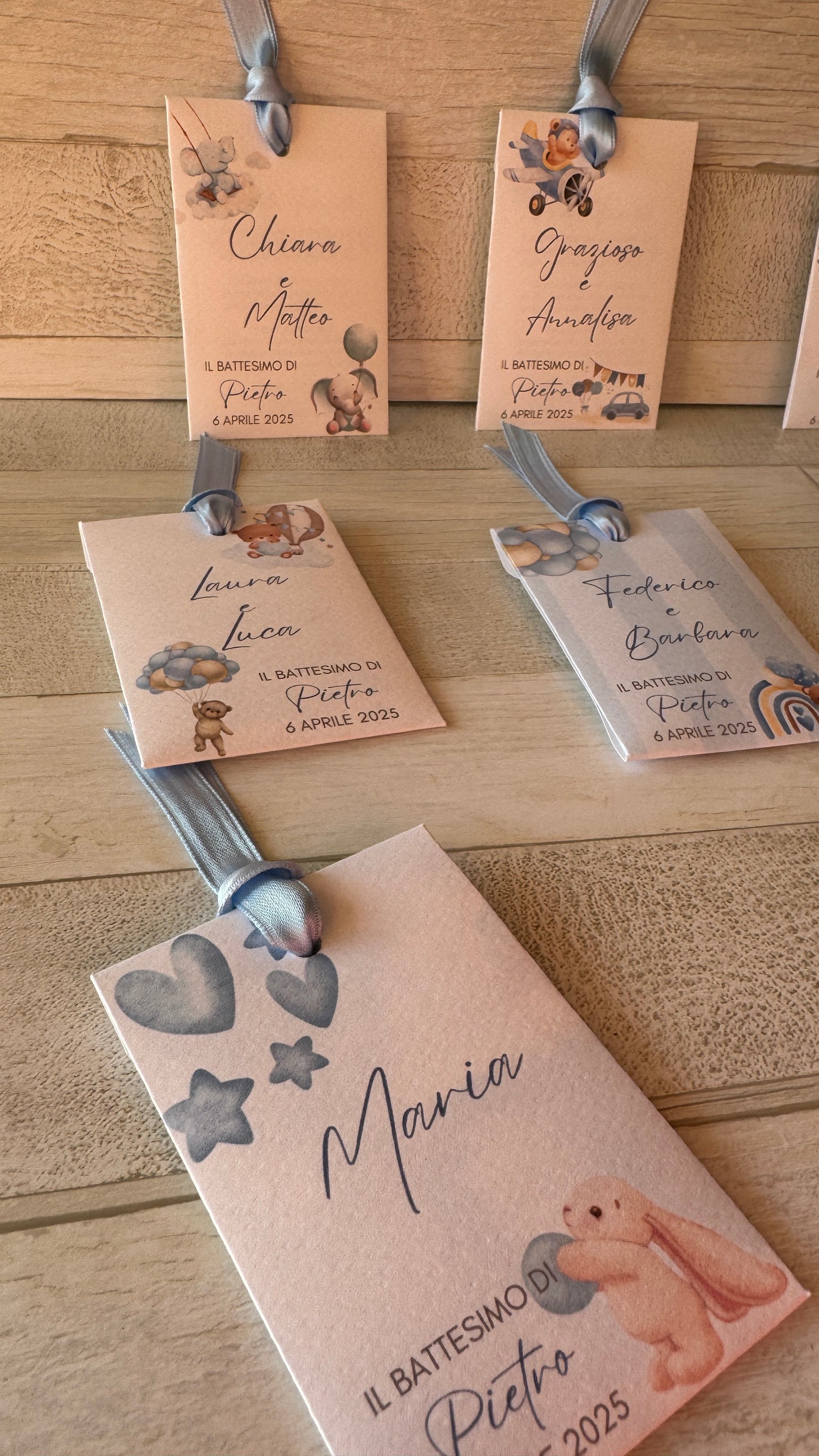 Segnaposto Battesimo – Bustina Semi "Prato Fiorito" Personalizzata