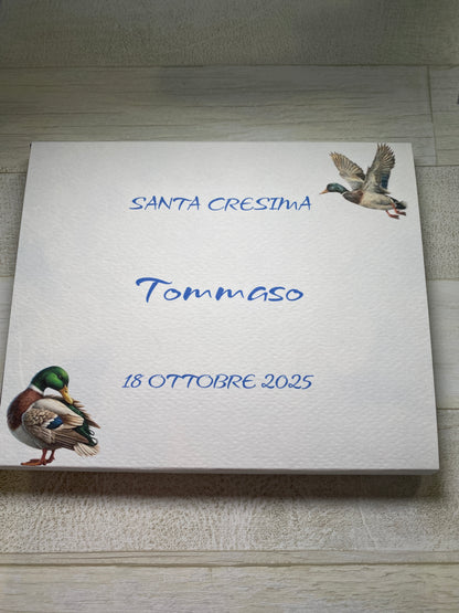 Cioccolatini Comunione e Cresima – Cofanetto a Scorrimento Personalizzabile (33 × 33 mm)