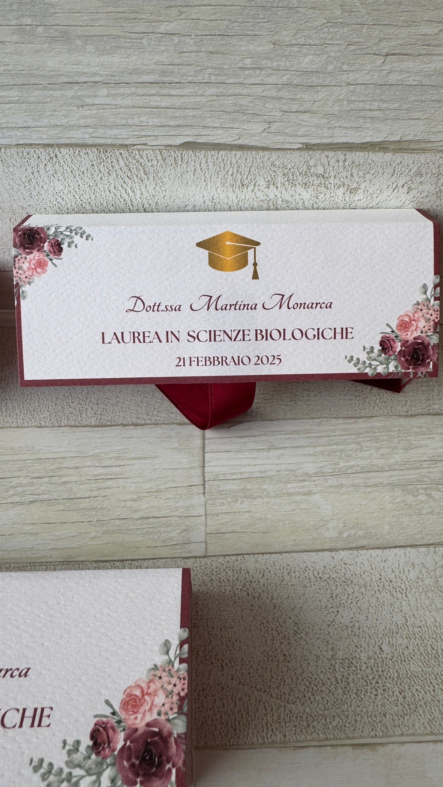 Porta confetti Laurea – Cofanetto a libro degustazione personalizzabile (5 confetti)