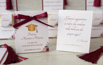 Porta confetti a bustina personalizzata Laurea