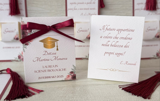 Porta confetti a bustina personalizzata Laurea