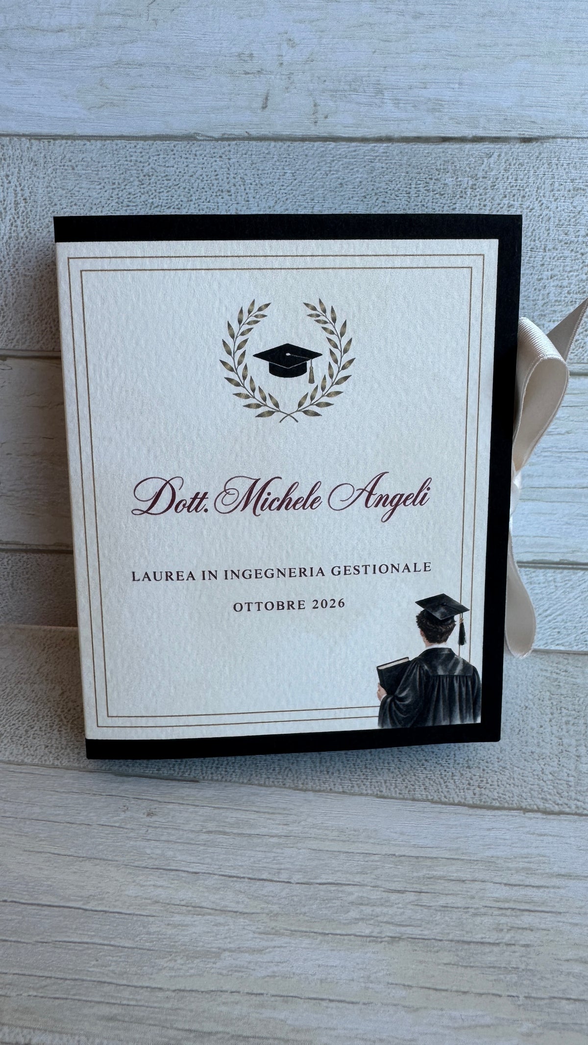 Porta confetti Laurea – Cofanetto a Libro Degustazione (9 Confetti)