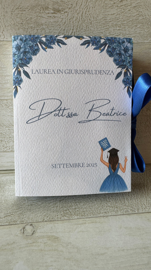 Bomboniera Laurea in confezione a Libro con Tart cera Profumata